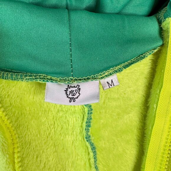 Moriah Elizabeth One Piece Jumpsuit Pickle Fleece Pajama Kids Medium Green Dino - Picture 6 of 13